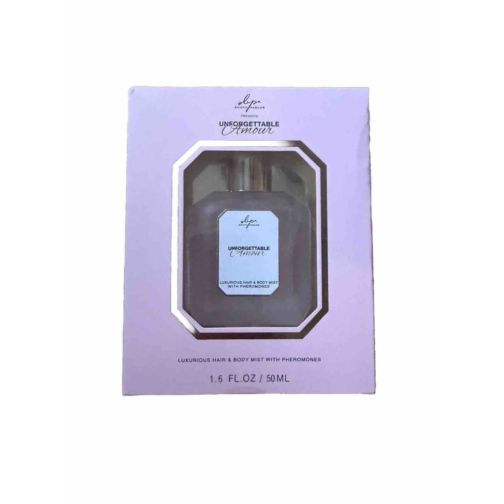 NEW SEALED Booty Parlor 1.6 Oz. UNFORGETTABLE AMOUR PHEROMONE Hair & Body Mist